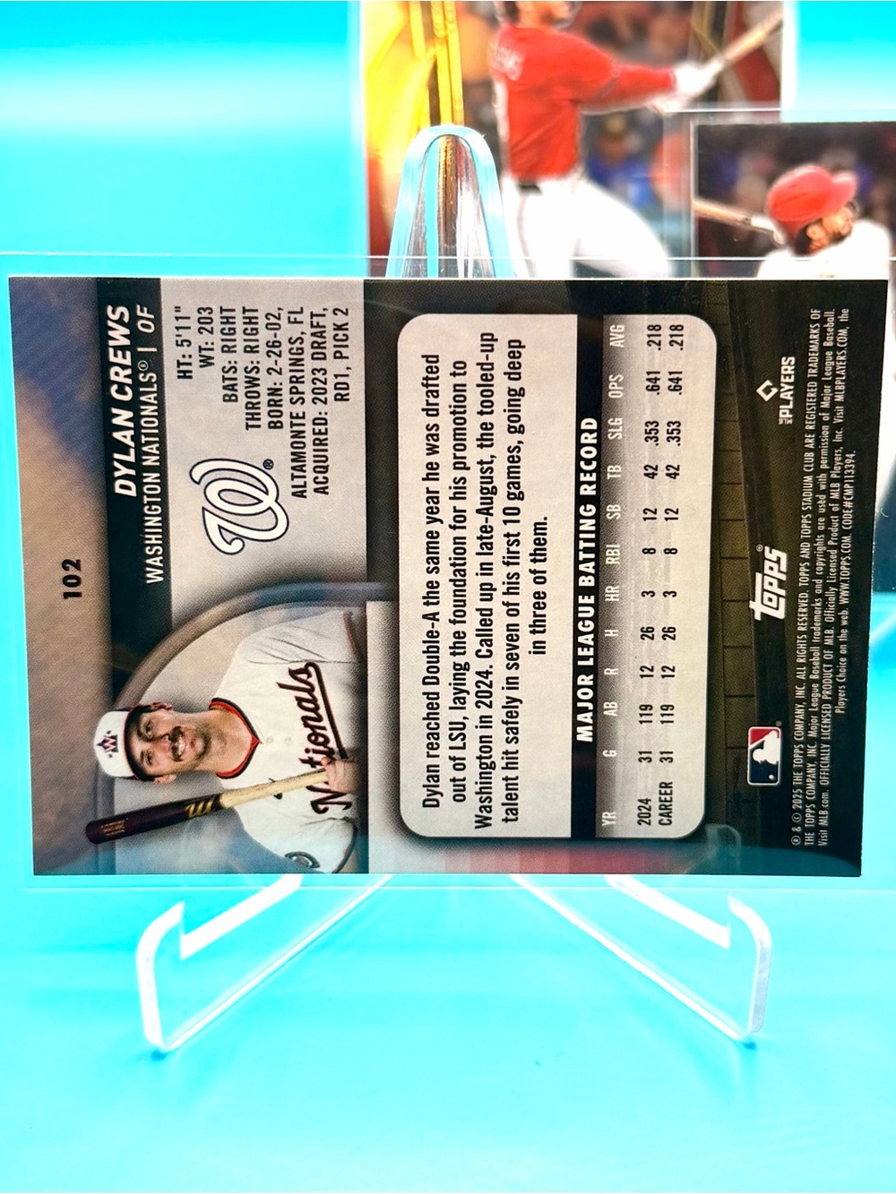 🔥Dylan Crews Rookie Lot! 🔥Global Icons Rookie + Concourse & Stadium Rookie! 🤩 - Picture 3 of 8